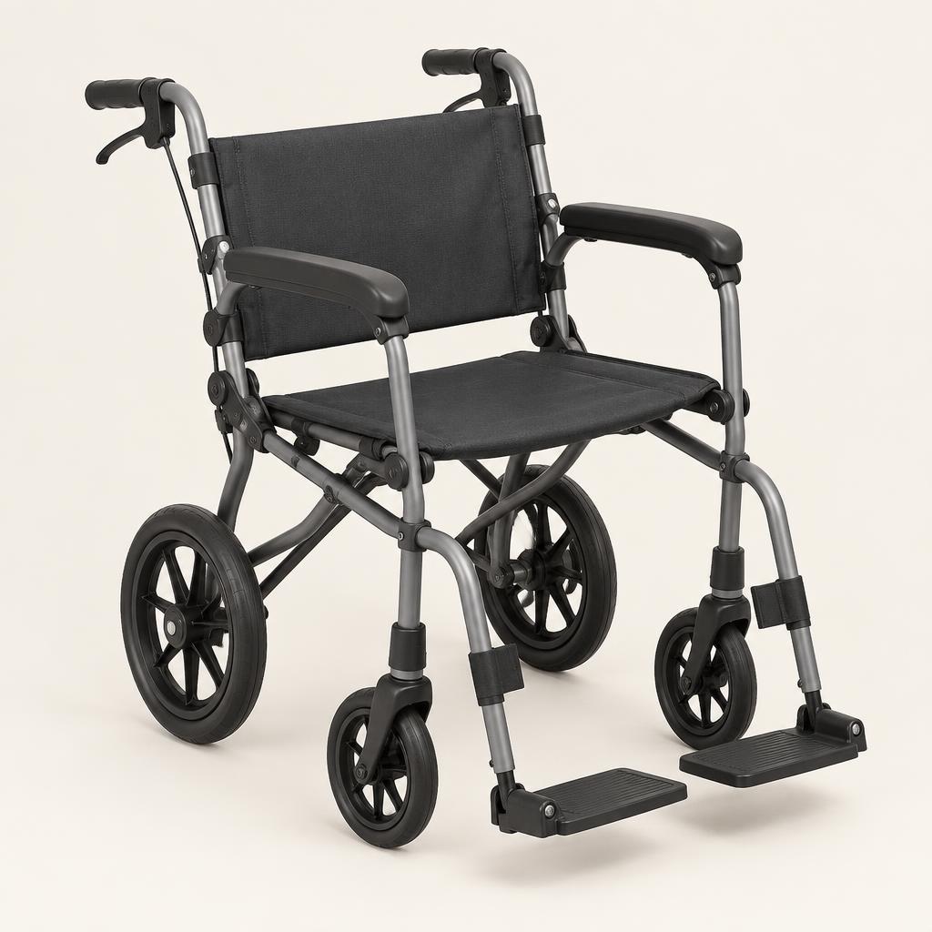 Rollator that converts into a transit wheelchair with footrests